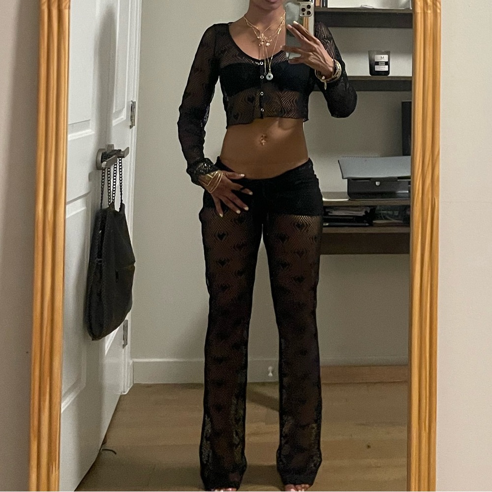 See-through “fish-net” I.AM.GIA set